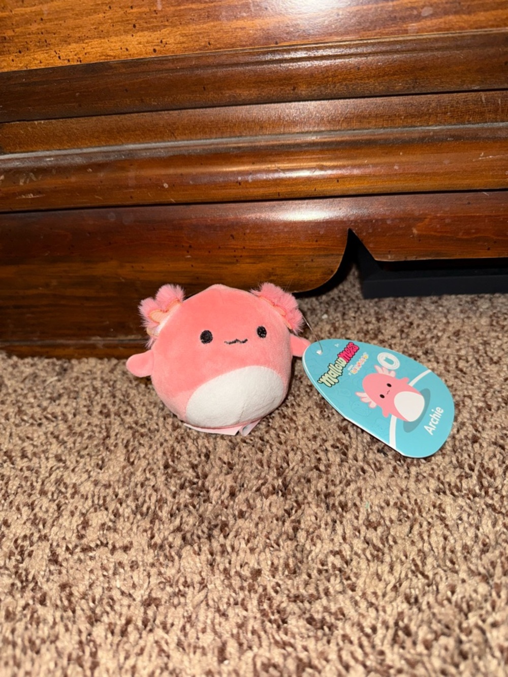 Squishmallows Archie Axolotl Plush - Light Pink and White